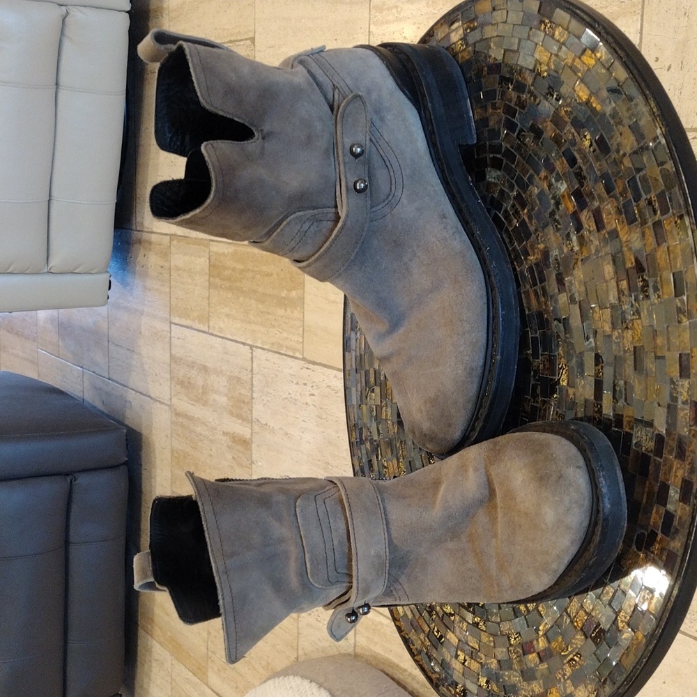 Rag & Bone Rare Ankle Boots Size 36.5?  Tan And Black Inside Zip Suede Leather